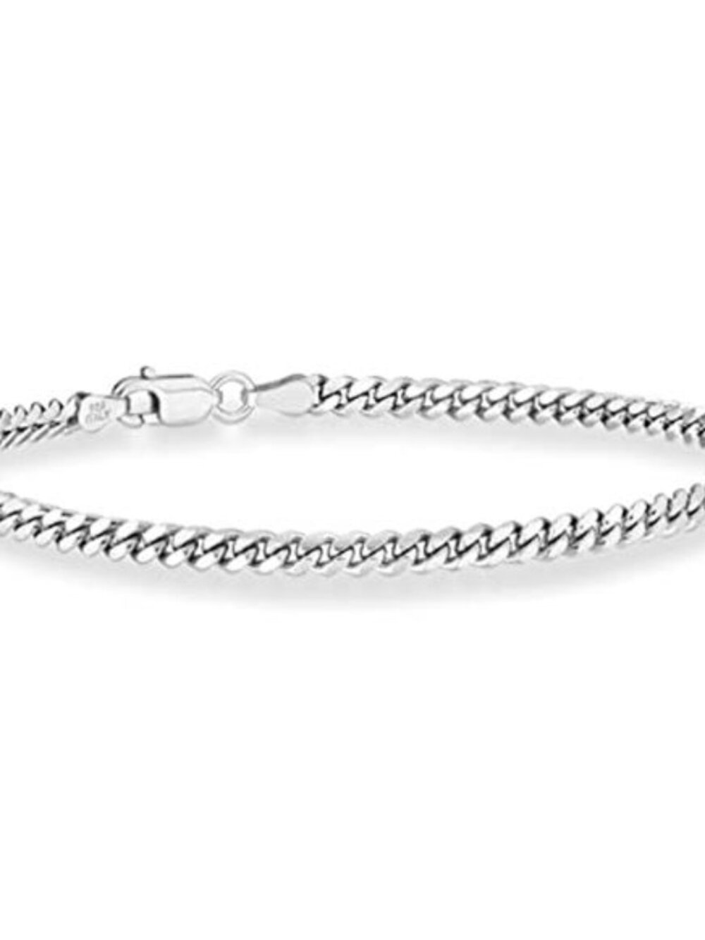 Sterling Silver Cuban Link Bracelet Mens Italian 925 Chain Heavy Lobster Clasp